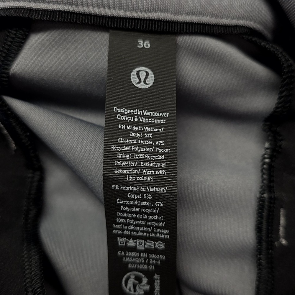 NWT Lululemon ABC Trouser Warpstreme Gray 36x30 Slim Fit Mens Pants Athleisure - Picture 4 of 4